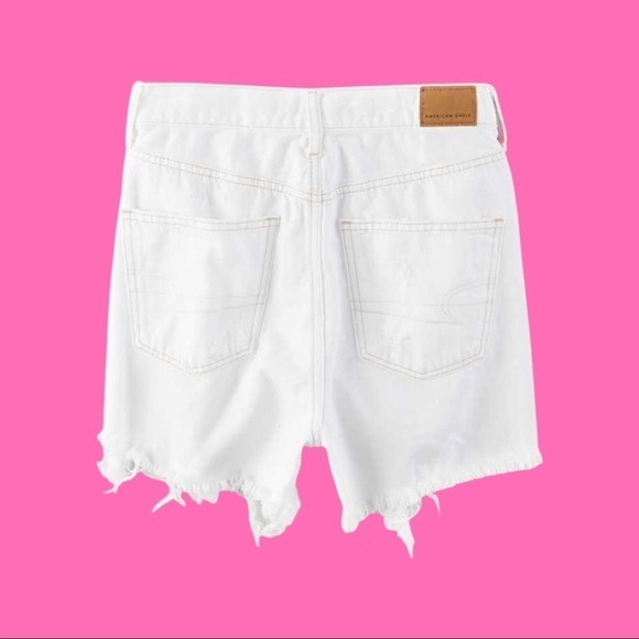 American Eagle 90’s Boyfriend Denim Shorts White - Picture 5 of 12